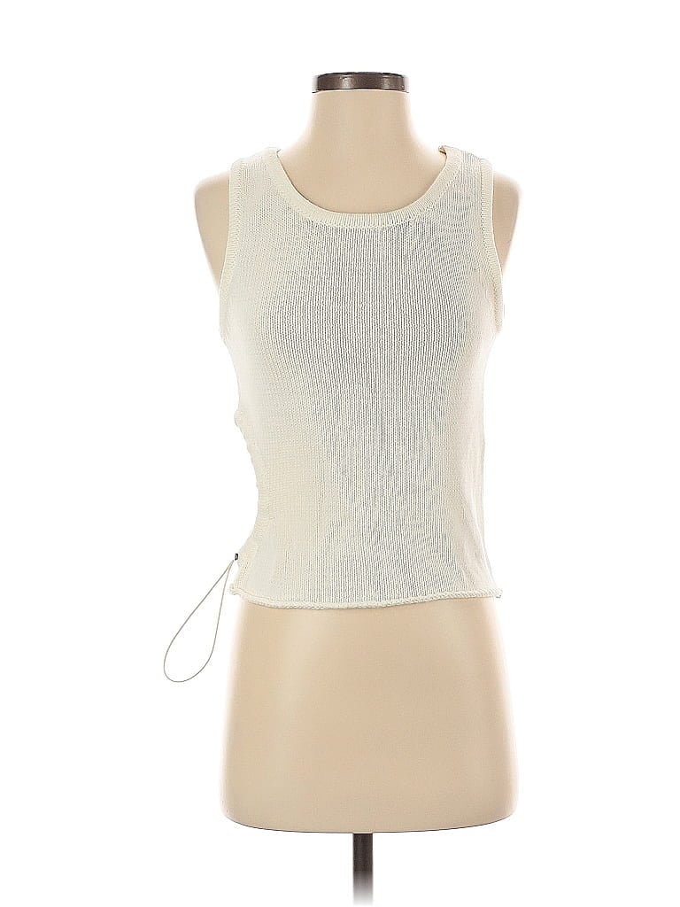 Click to view more detailed imagery on our partner's website Pre-owned Zara Sleeveless Top Ivory Boatneck Tops In White