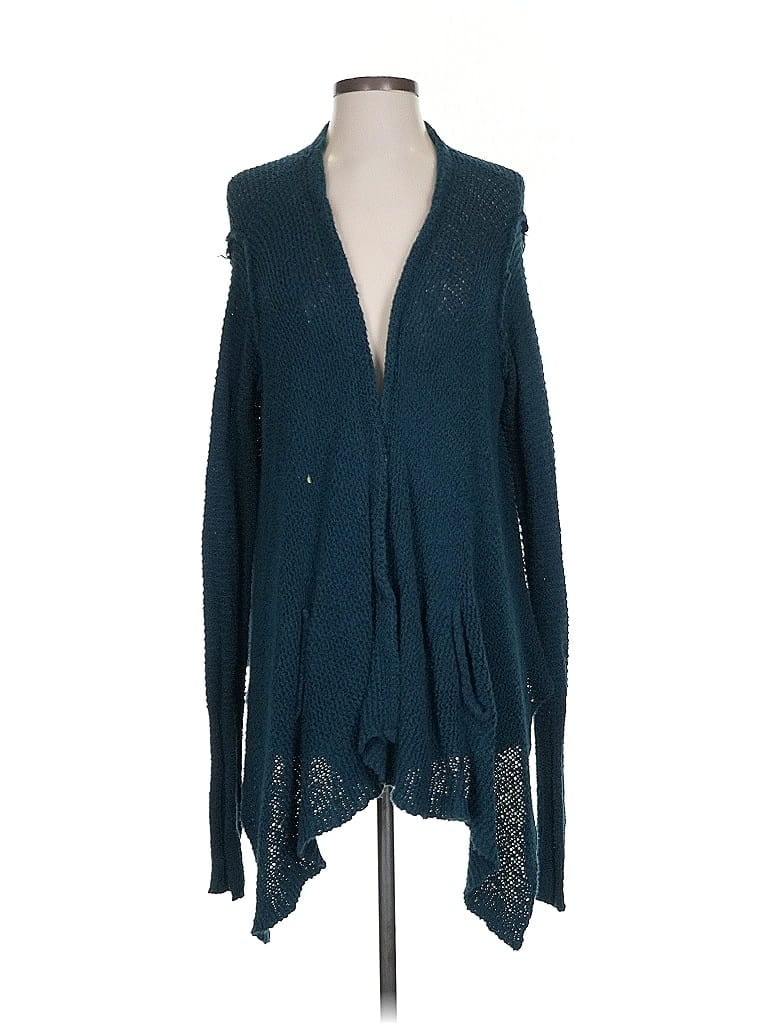 Pre-owned Free People Cardigan Sweater In Blue
