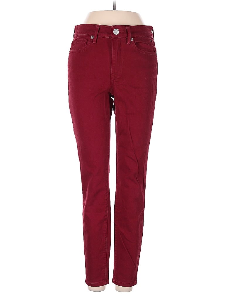 Pre-owned Tommy Hilfiger Jeans In Burgundy