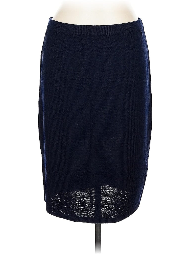 St. John Sport Solid Blue Formal Skirt Size 10 - photo 1