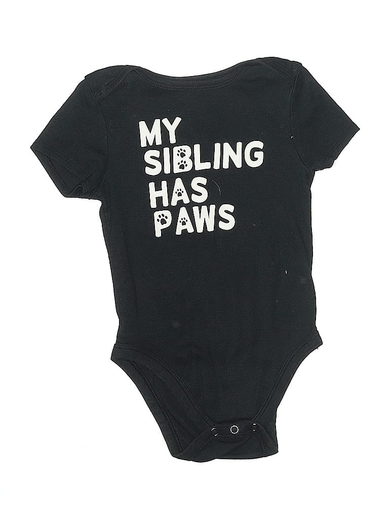 Jumping Beans Print Black Short Sleeve Onesie 12-18 MO / 18 MO - photo 1