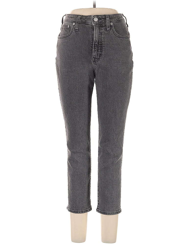 Madewell Chevron-herringbone Gray Jeans Size 28 waist (petite) - photo 1