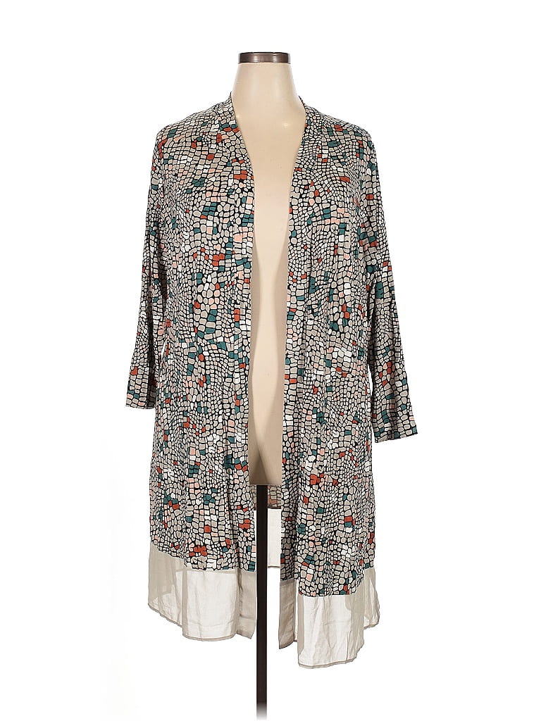 LOGO by Lori Goldstein Gray Kimono Size 2X - photo 1