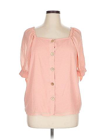 LC Lauren Conrad Short Sleeve Blouse (view 1)