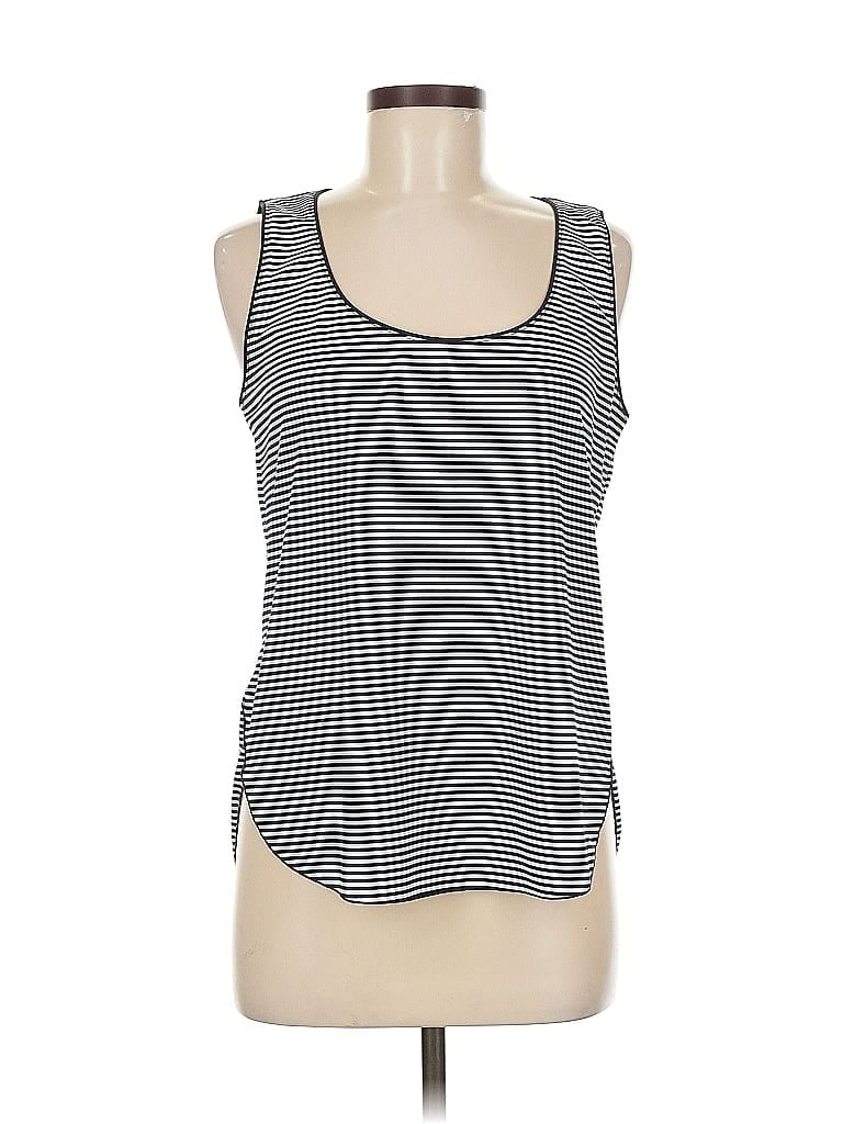 Pre-owned Ann Taylor Sleeveless Top Black Scoop Neck Tops