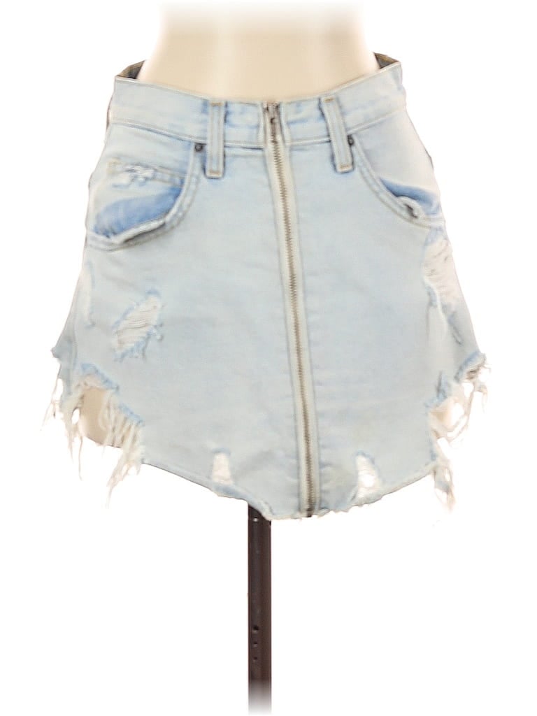 Pre-owned Carmar Denim Skirt In Blue
