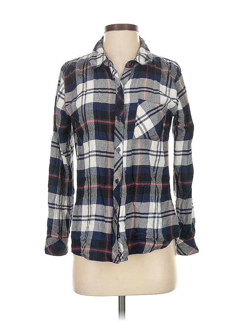 Pre-owned Rails Long Sleeve Button Down Shirt In Blue