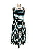 Kasper Stripes Teal Cocktail Dress Size 6 - photo 1