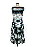Kasper Stripes Teal Cocktail Dress Size 6 - photo 2