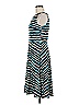 Kasper Stripes Teal Cocktail Dress Size 6 - photo 4