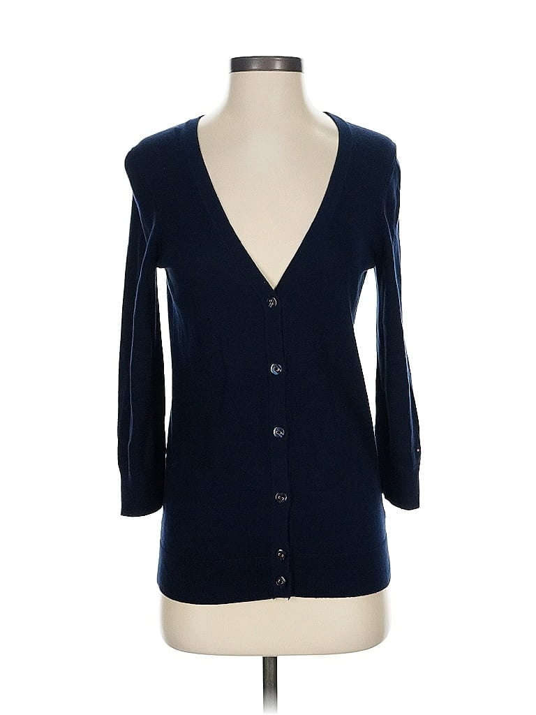 Pre-owned Tommy Hilfiger Cardigan Sweater In Blue