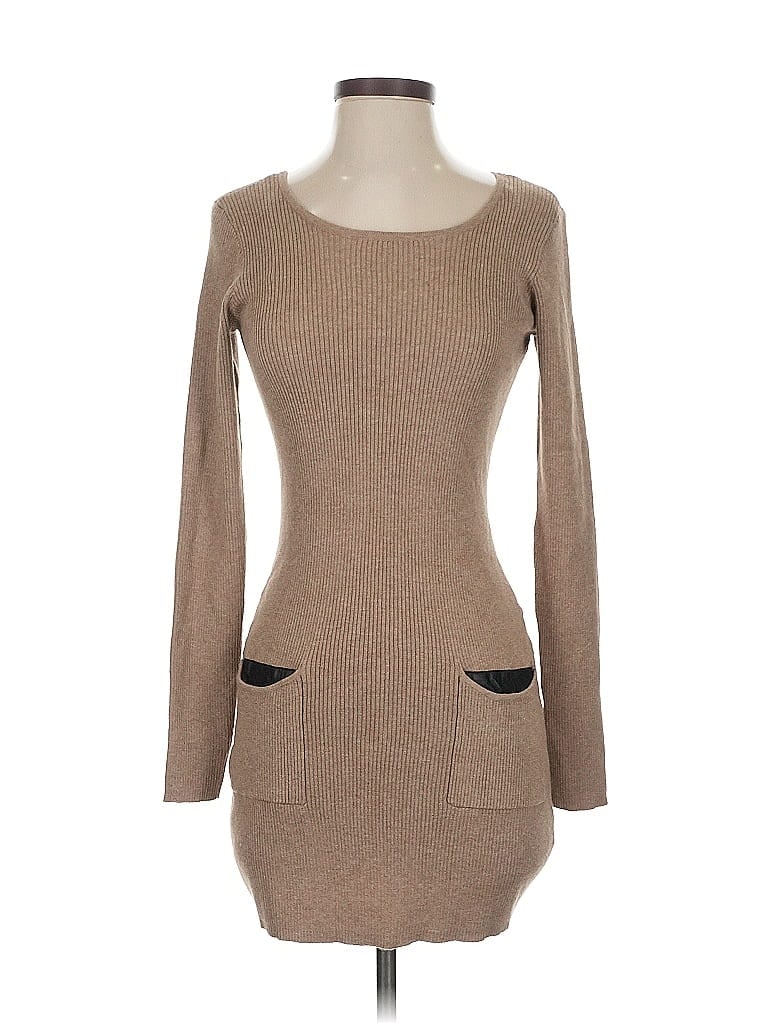 Pre-owned Agb Casual Dress In Brown