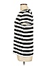 Ann Taylor LOFT Outlet 100% Polyester Stripes Ivory Short Sleeve T-Shirt Size L - photo 4