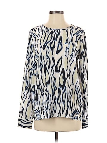 Equipment Long Sleeve Silk Top (view 1)