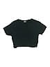 Zara Kids 100% Cotton Black Short Sleeve Top Size 7 - photo 1