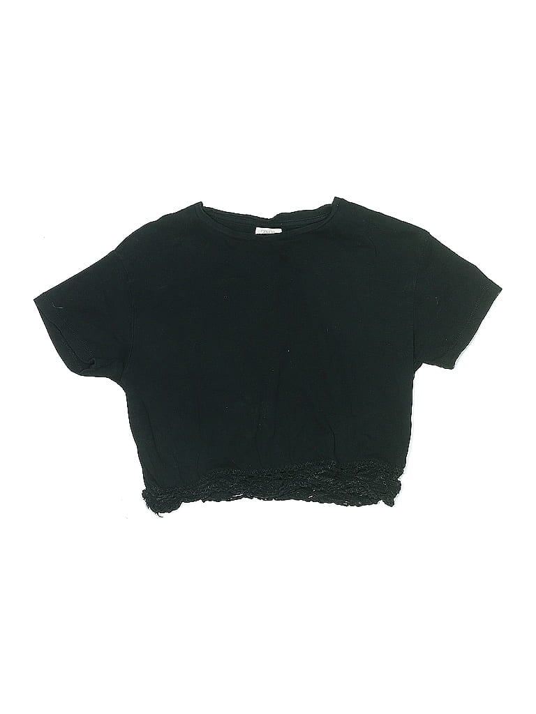 Zara Kids 100% Cotton Black Short Sleeve Top Size 7 - photo 1