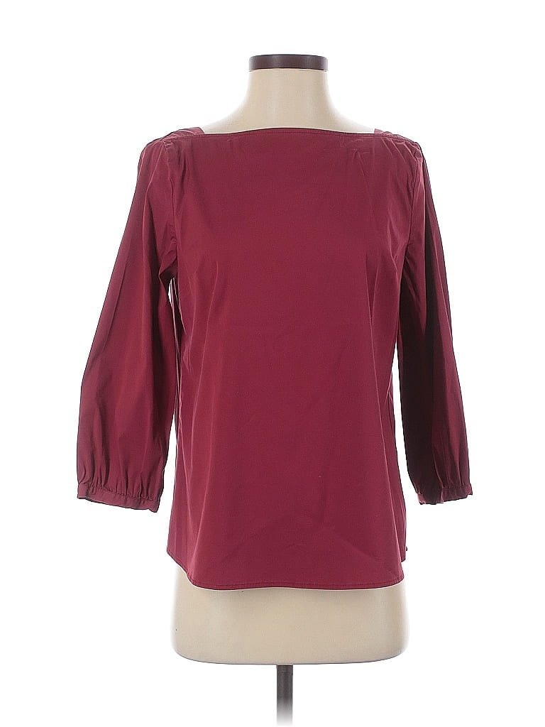 Click to view more detailed imagery on our partner's website Pre-owned Banana Republic Factory Store 3/4 Sleeve Blouse In Burgundy