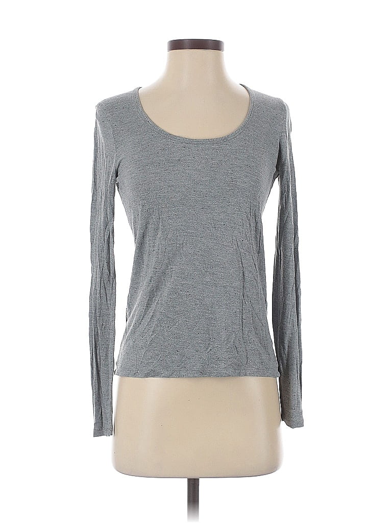Pre-owned Banana Republic Long Sleeve T-shirt In Gray