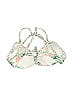 Ron Jon Surf Shop 100% Polyester Tropical Green Ivory Swimsuit Top Size M - photo 2