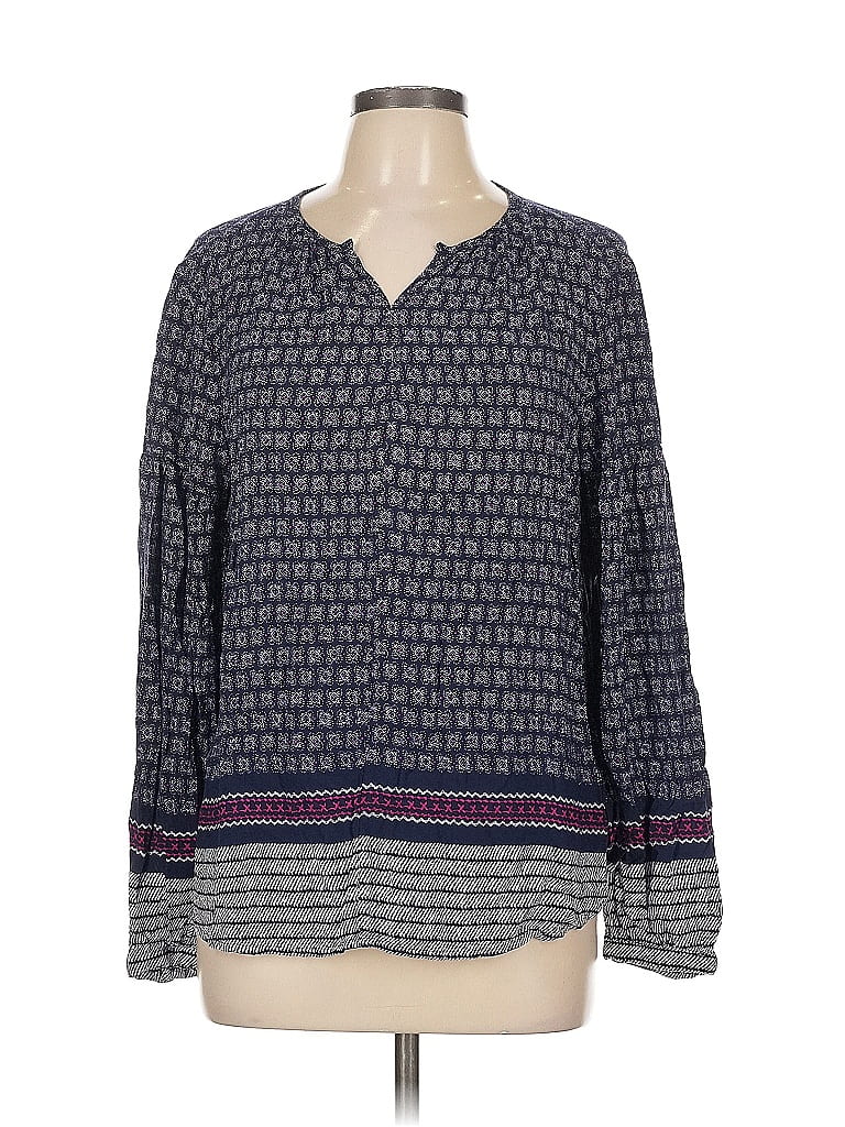 Pre-owned Gap Long Sleeve Blouse In Gray