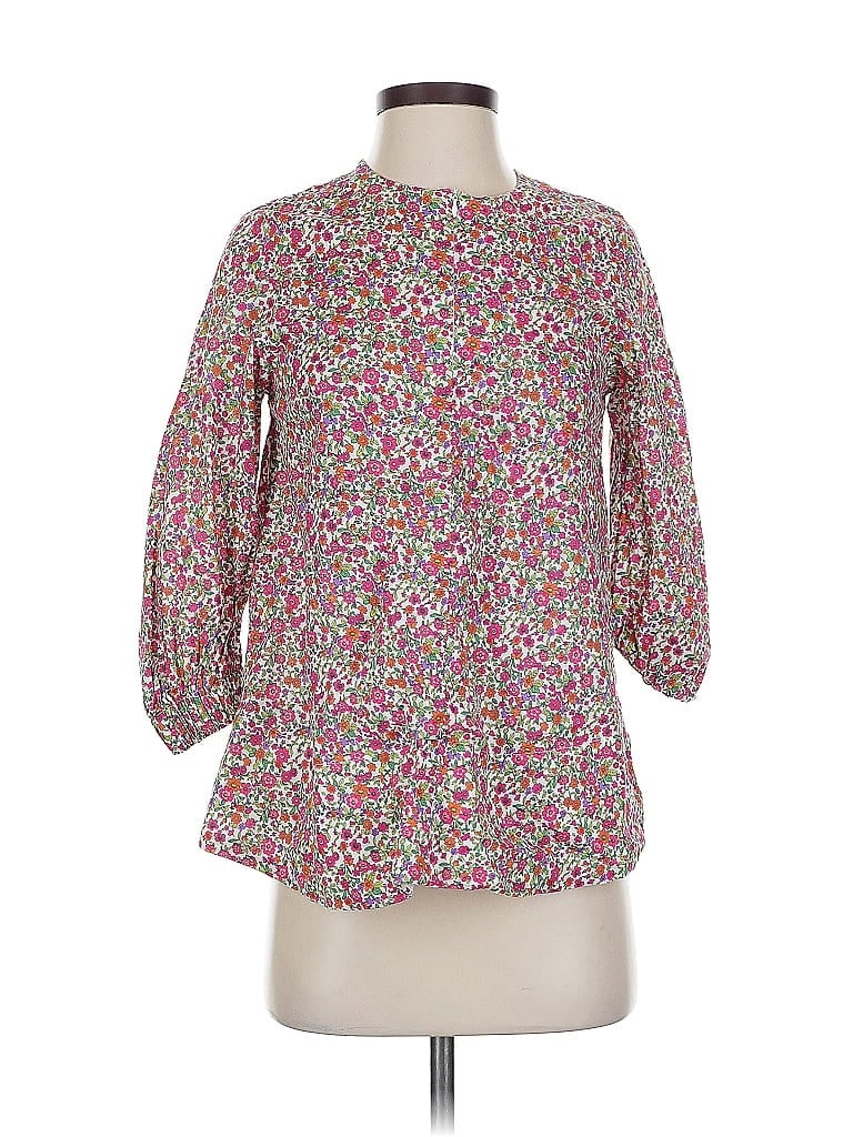 Pomander Place 100% Cotton Pink 3/4 Sleeve Blouse Size S - photo 1