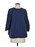 Pomander Place 100% Cotton Blue 3/4 Sleeve Blouse Size S - photo 1