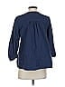 Pomander Place 100% Cotton Blue 3/4 Sleeve Blouse Size S - photo 3