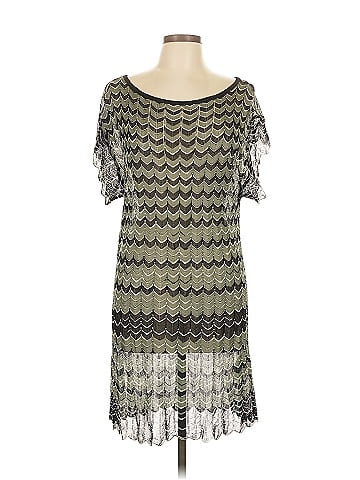 M Missoni Gray Black Cocktail Dress Size 10