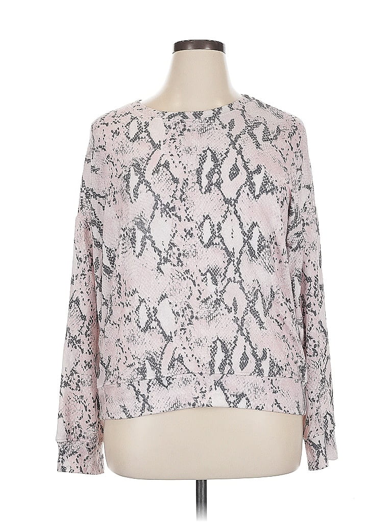 Sundry Print Pink Pullover Sweater Size XL (4) - photo 1
