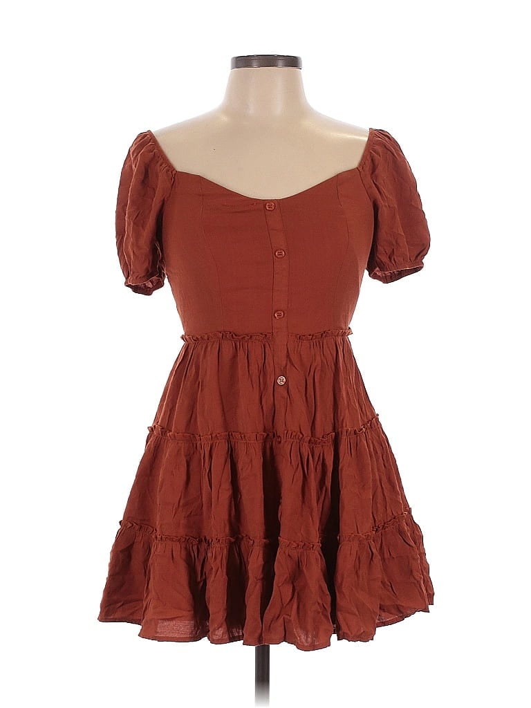 Trixxi Brown Casual Dress Size M - photo 1