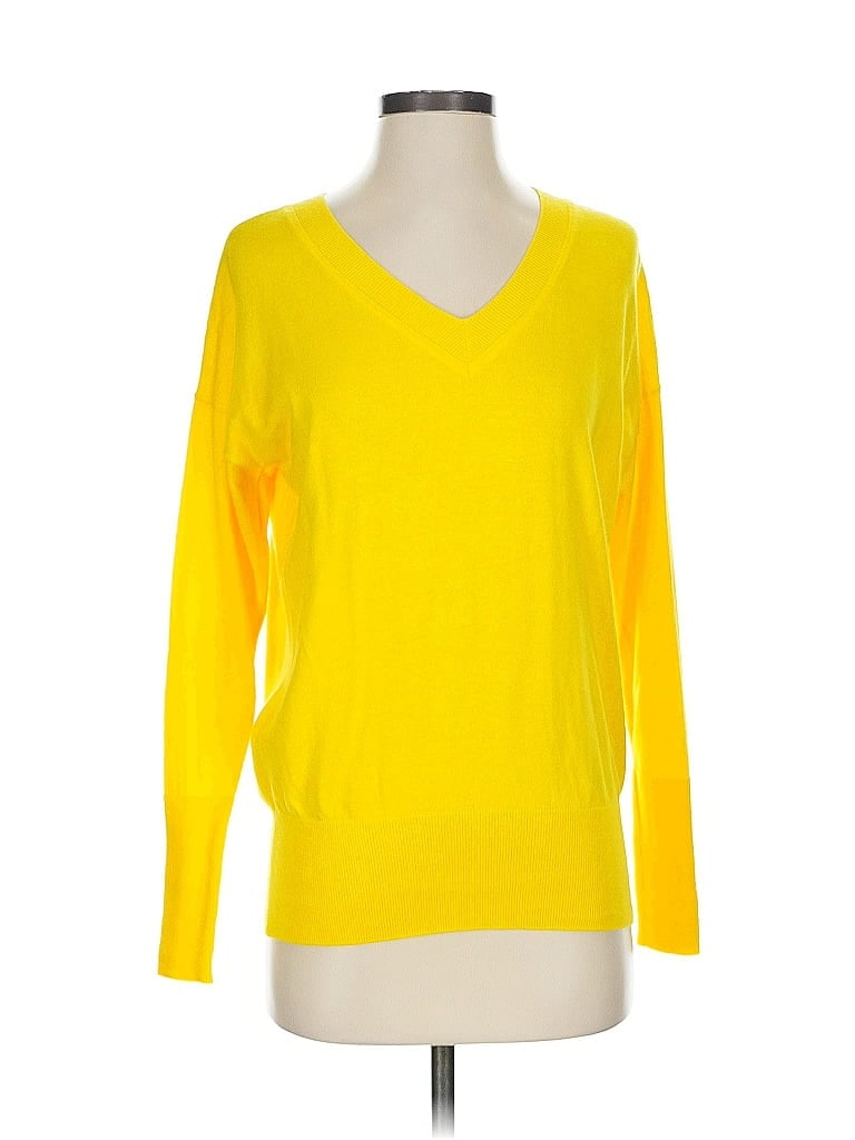 Click to view more detailed imagery on our partner's website Pre-owned Cabi Long Sleeve Top Yellow V Neck Tops
