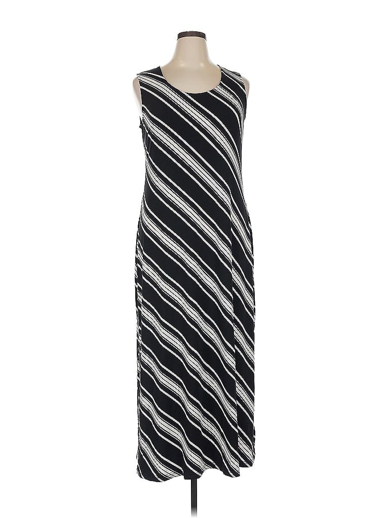 Nina Leonard Stripes Black Casual Dress Size XL - photo 1