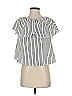 Sherosa 100% Polyester Ivory Short Sleeve Blouse Size S - photo 1