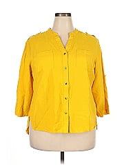 Ashley Stewart 3/4 Sleeve Button Down Shirt