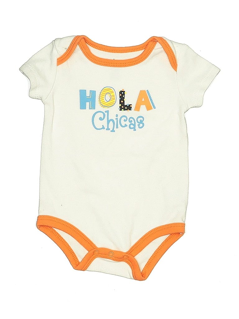 Pre-owned Kidgets Babies' Short Sleeve Onesie In White