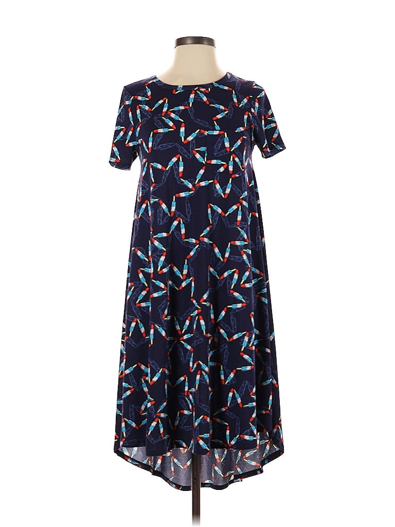 Pre-owned Lularoe Casual Dress In Blue