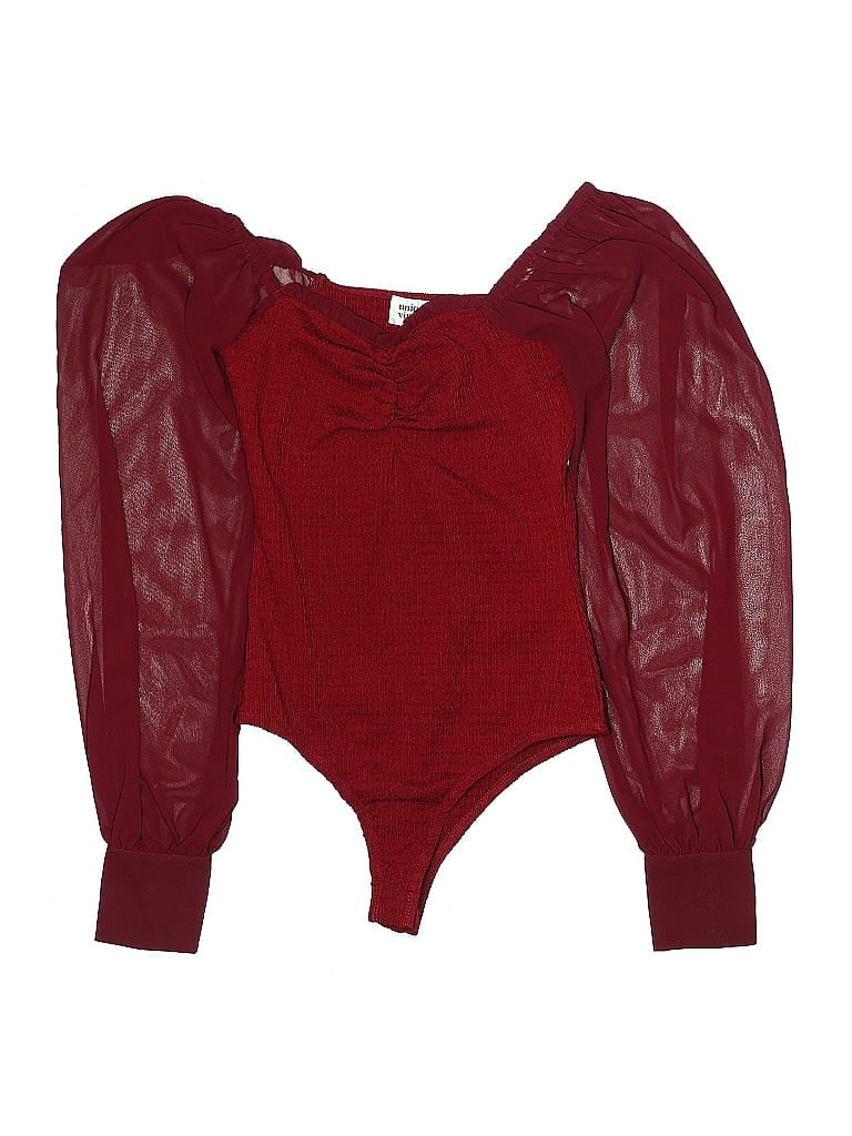 Unique Vintage Burgundy Bodysuit Size 6 - 8 - photo 1