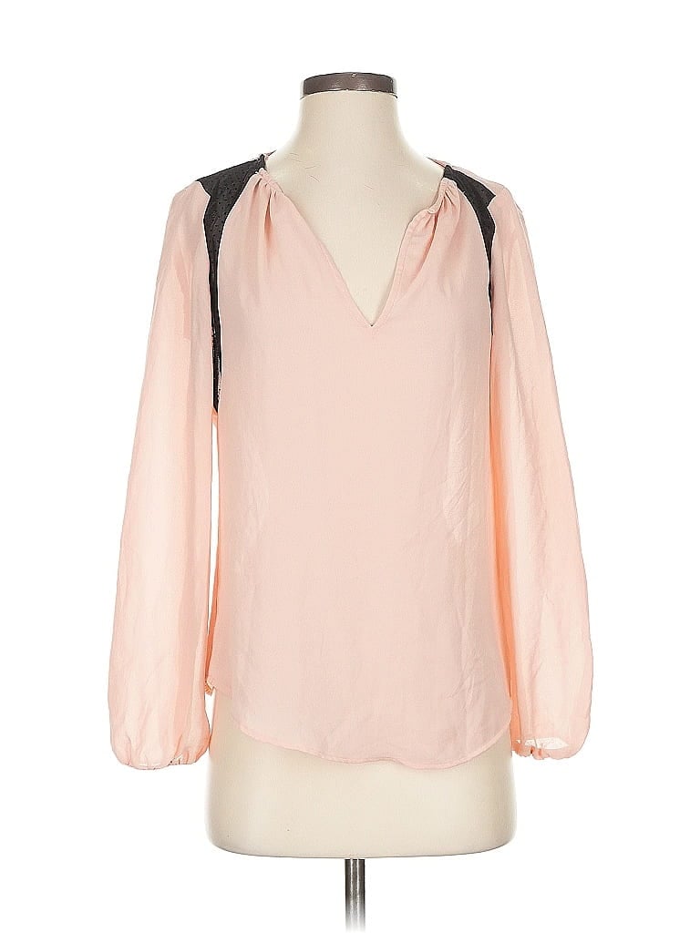Pre-owned Zara Basic 3/4 Sleeve Blouse In Pink