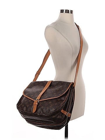 Louis Vuitton Vintage Monogram Coated Canvas Saumur 30 (view 2)