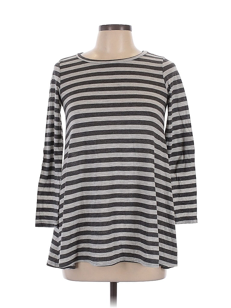 Pre-owned Casa Lee 3/4 Sleeve T-shirt In Gray