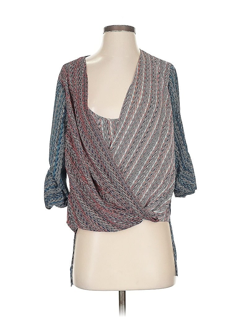 Pre-owned Bcbgmaxazria 3/4 Sleeve Blouse In Gray