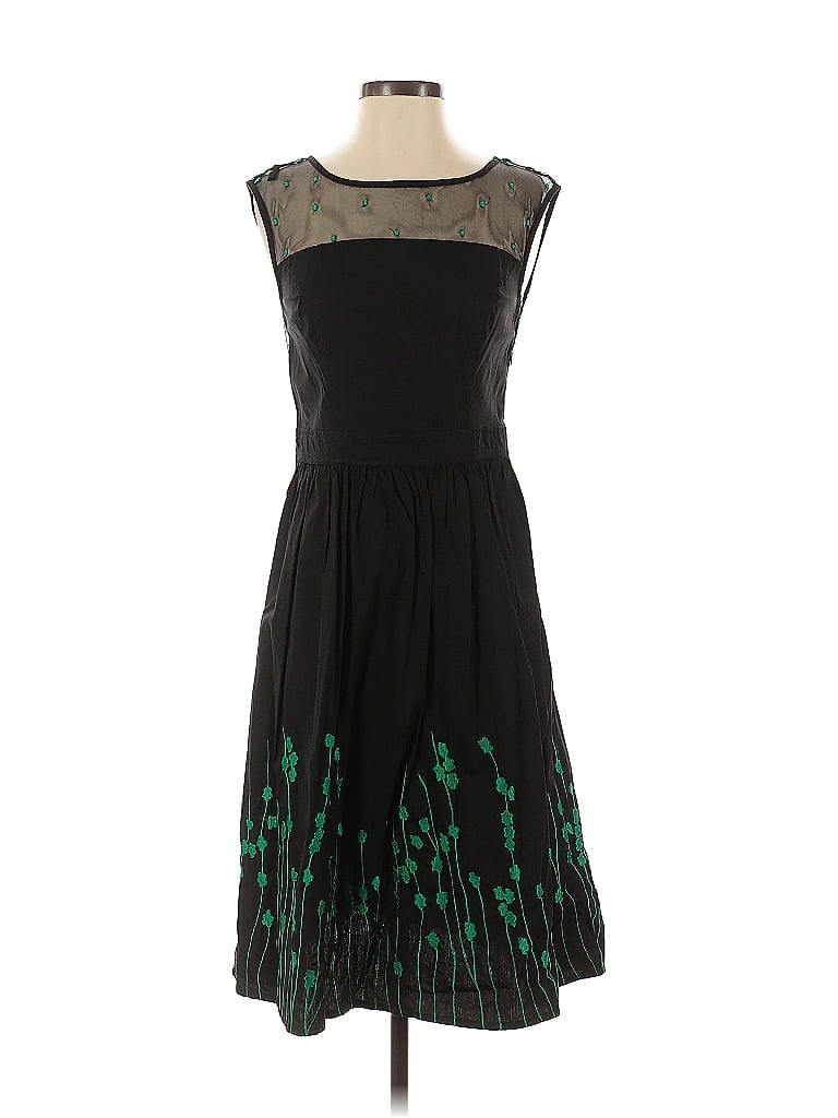 eShakti Graphic Black Cocktail Dress Size 6 - photo 1