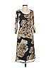 Isaac Mizrahi LIVE! Print Brown Casual Dress Size XXS - photo 1