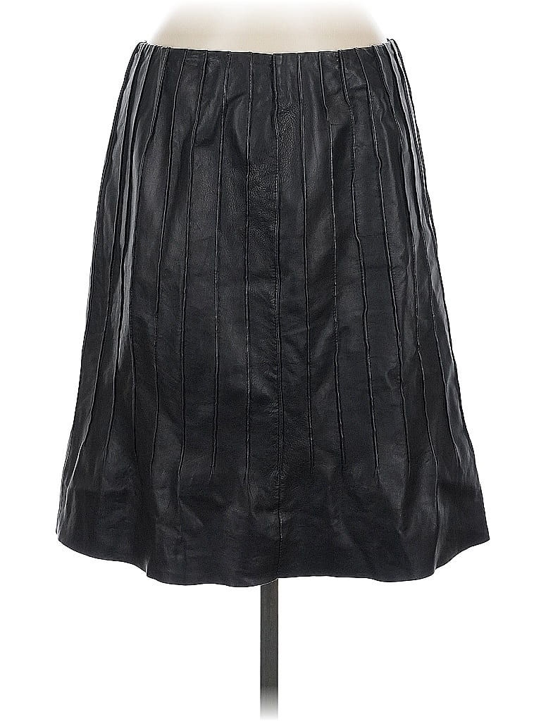Worth 100% Leather Black Faux Leather Skirt Size 6 - photo 1