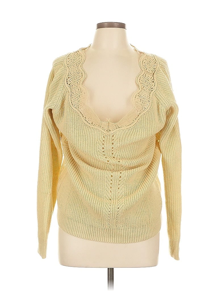 Pre-owned Unbranded Cardigan Sweater In Yellow