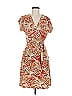 Veronica M. Print Tan Cocktail Dress Size M - photo 1