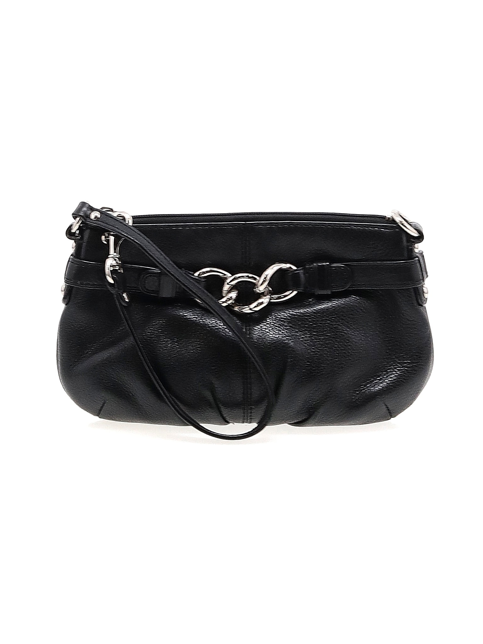 Coach Factory Black Leather Wristlet One size