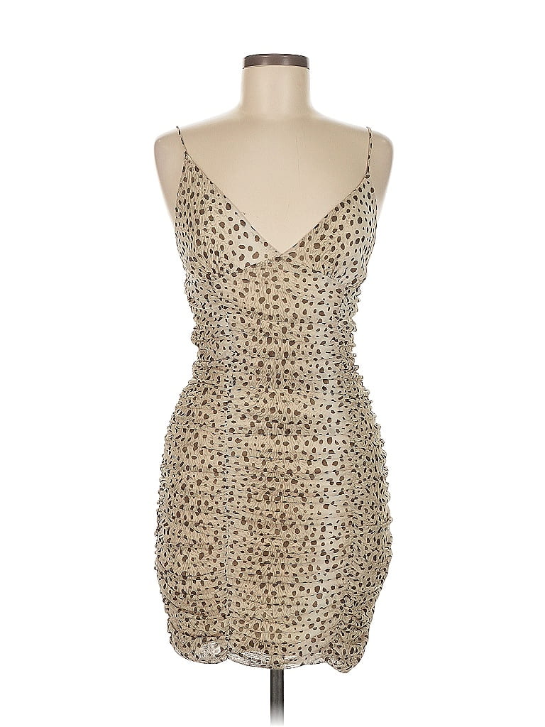 Urban Outfitters Animal Print Tan Cocktail Dress Size M - photo 1