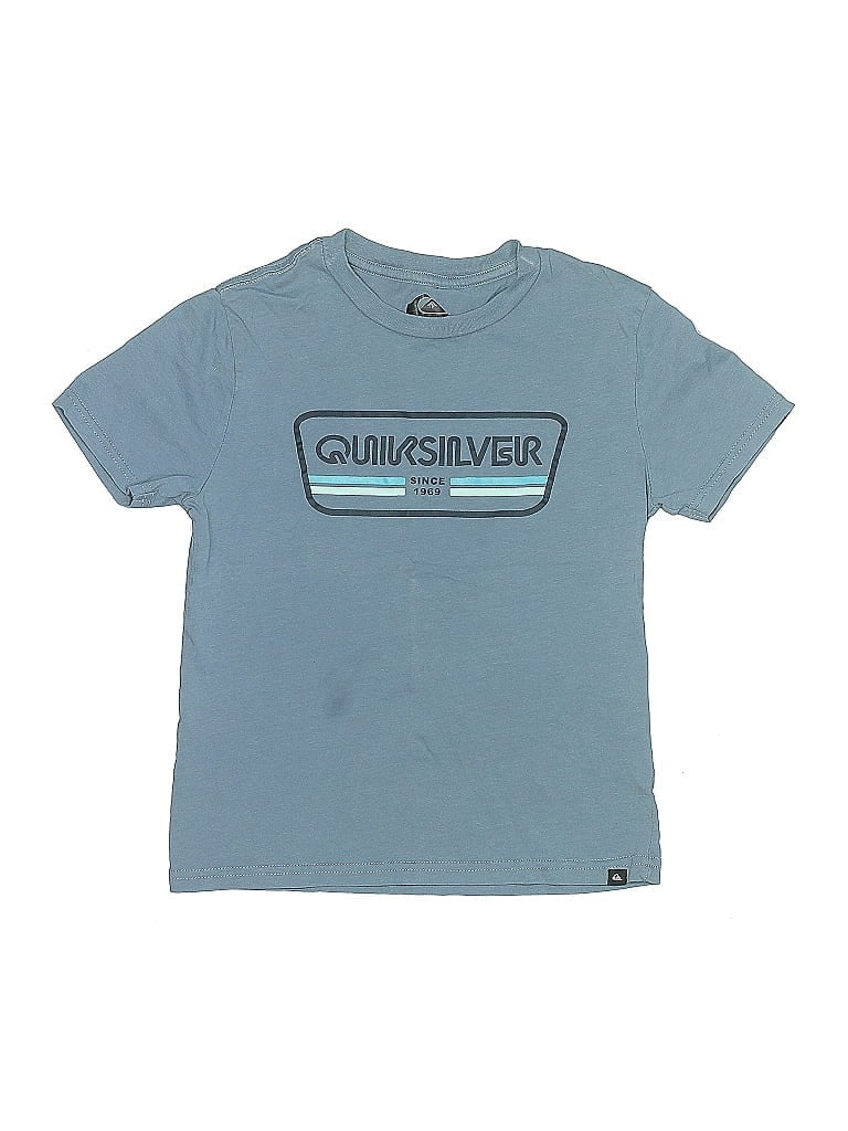 Quiksilver 100% Cotton Teal Short Sleeve T-Shirt Size S (kids) - photo 1