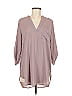 All in Favor 100% Polyester Gray 3/4 Sleeve Blouse Size M - photo 1